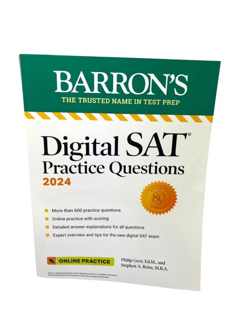 Barrons Digital SAT 2024 Practice Questions Book With Online Access